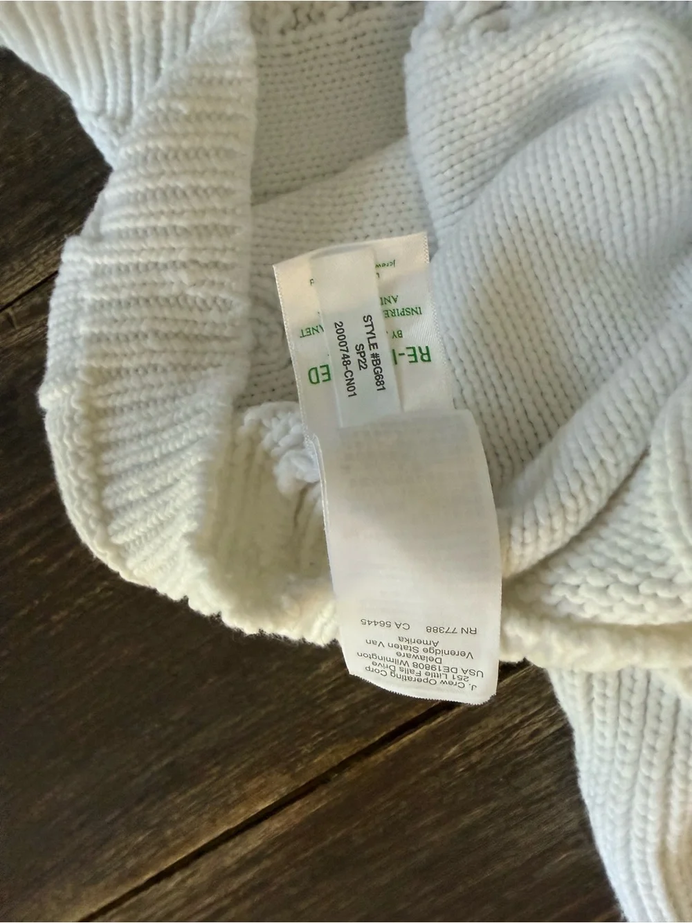 J.Crew Cropped V-Neck Cable-Knit Sweater White Size L